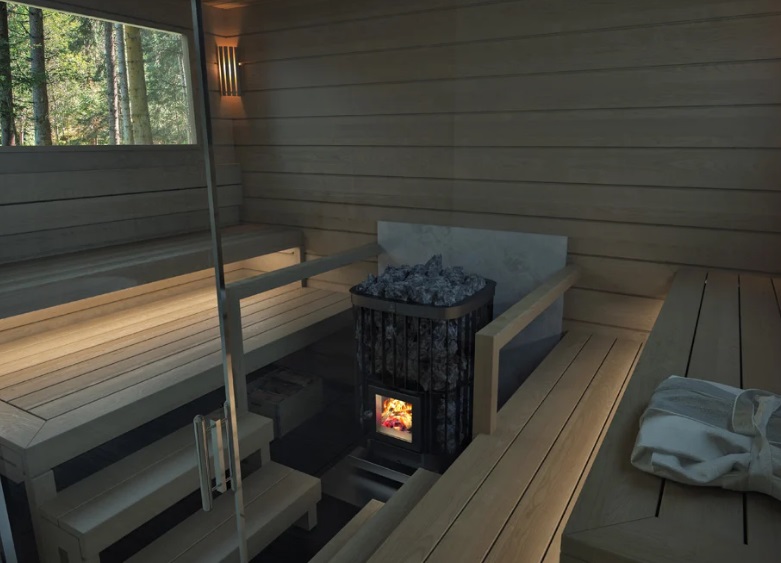 stufa a legna per sauna