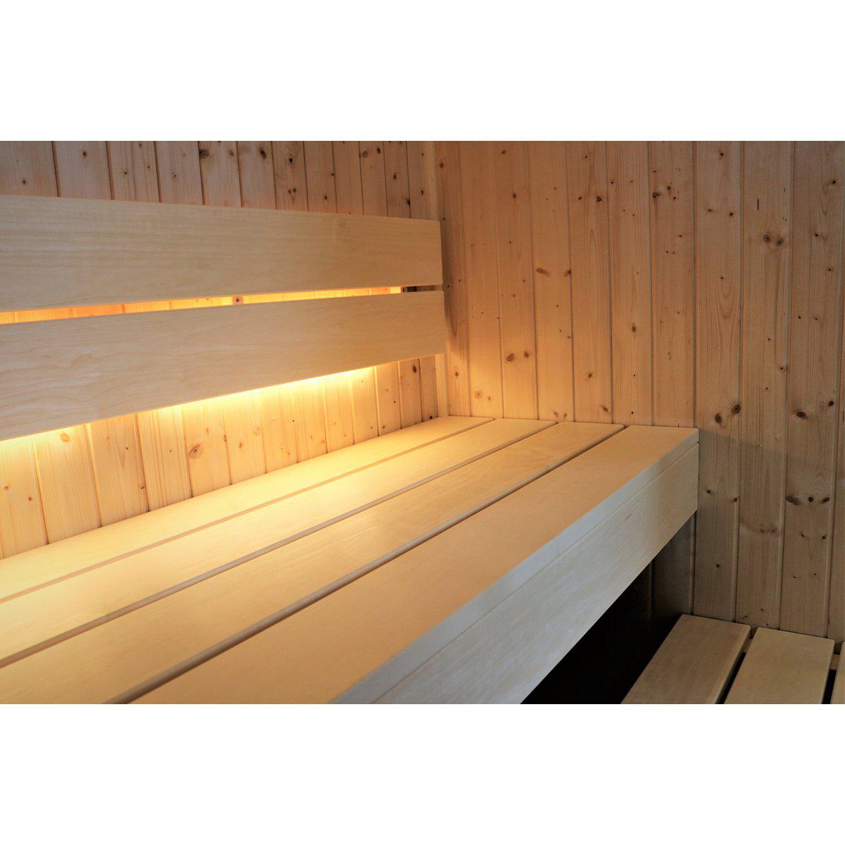 panca per sauna classic wide aspen alder thermoalder