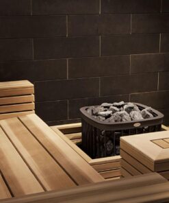 sauna con interni neri