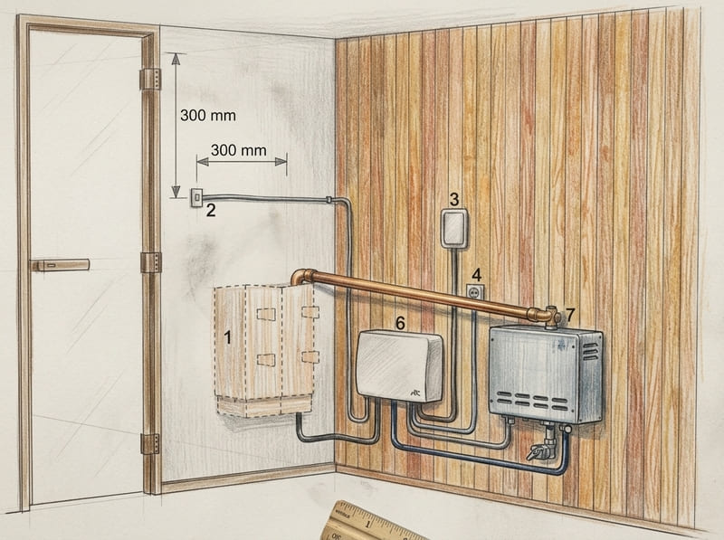 schema tylarium con stufa Sense Commercial
