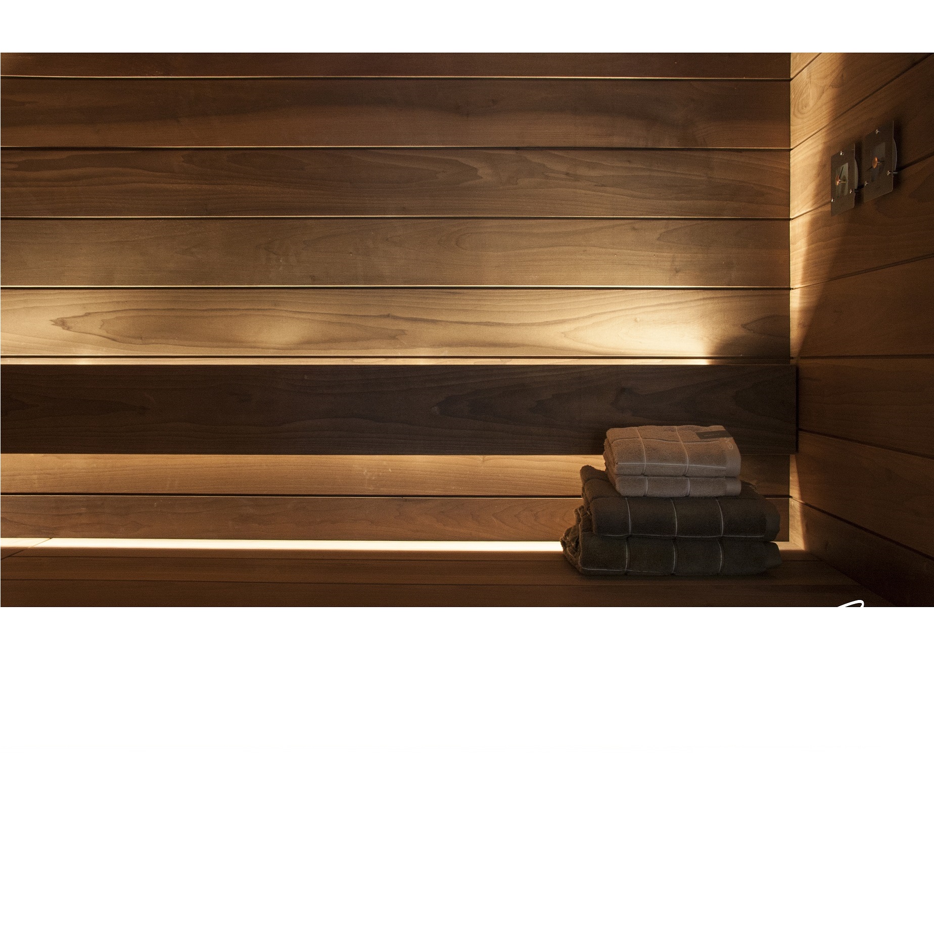 linear led sauna