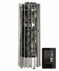 Stufa elettrica per sauna a torre Helo Rocher con display Elite