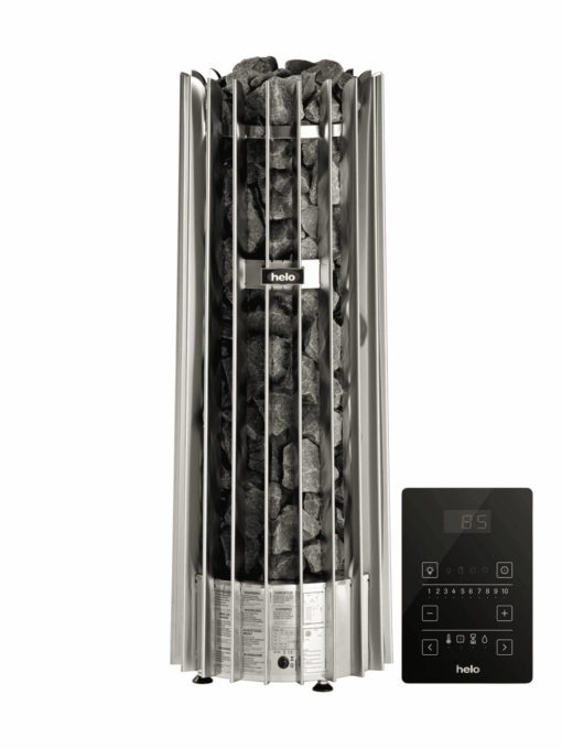 Stufa elettrica per sauna a torre Helo Rocher con display pure
