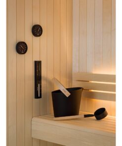 kit accessori sauna nero