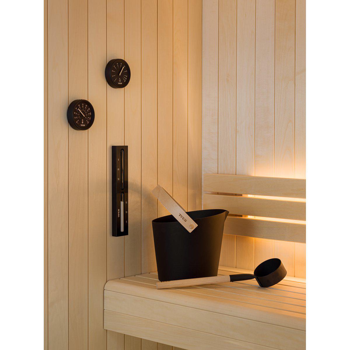 kit accessori sauna nero