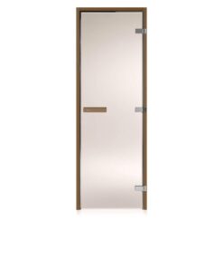 porta per sauna Tylo 69x189 vetro satinato telaio in aspen termotrattato