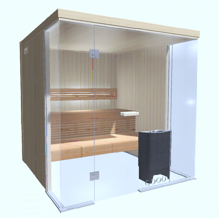 <b>Square</b><br> con frontale e doppio angolo vetrato