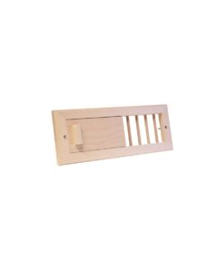 Valvola Tylo Vent Hatch B NM in legno Aspen, progettata per regolare il flusso d’aria nella sauna. Dimensioni 14x37,5 cm. Qualità garantita Tylo.