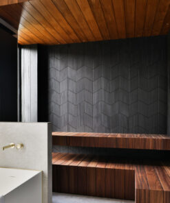 FINITURA DECORATIVA SAUNA ATHENA BLACK AMBIENTATA