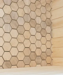 PANNELLATURA INTERNA DECORATIVA hexa s ASPEN IN SAUNA CHIARA