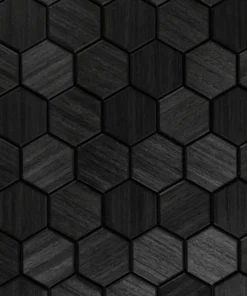 PANNELLATURA INTERNA DECORATIVA hexa s BLACK