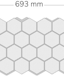 disegno HEXA S rivestimento sauna forma esagonale