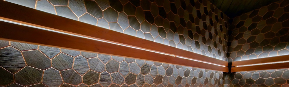 sauna con finitura lusso royal banner
