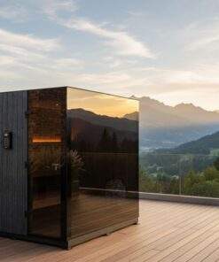 Sauna Perfection da esterno vista montagne