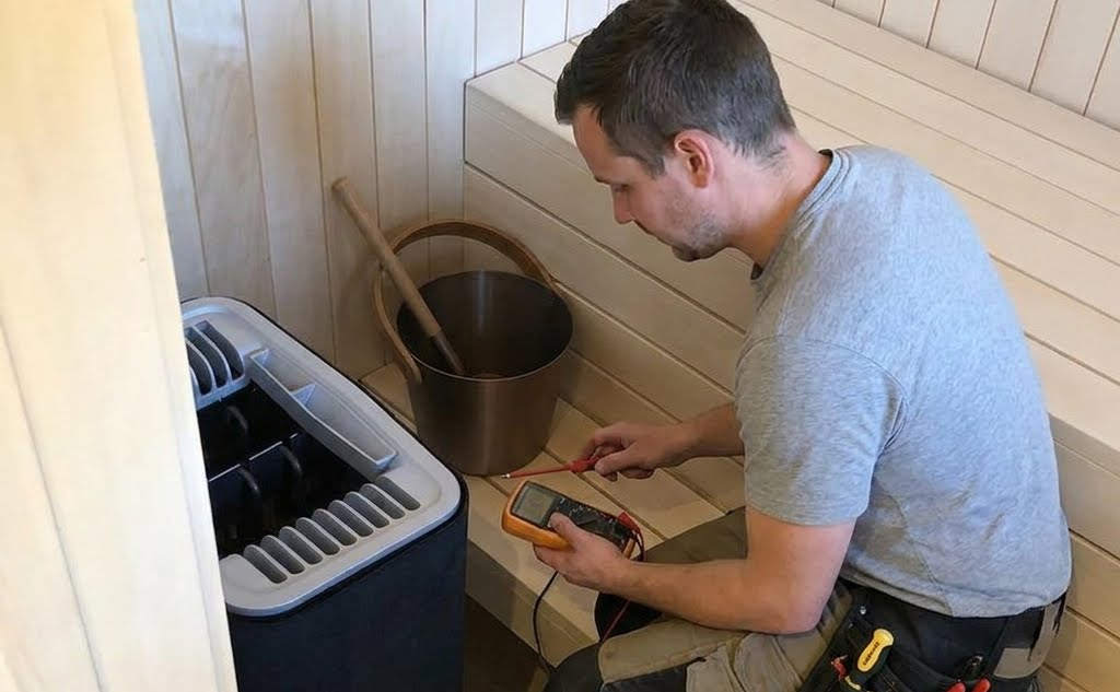 installazione stufa elettrica sauna tylo