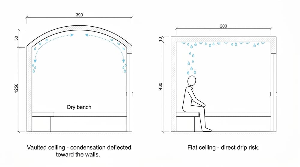progetto tetto bagno turco