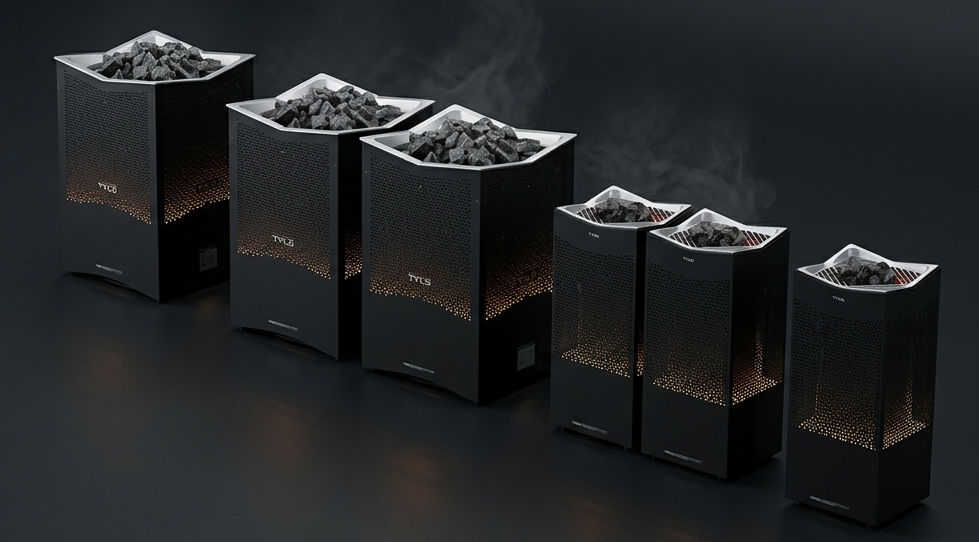 Stufe sauna commerciali Crown e Grand